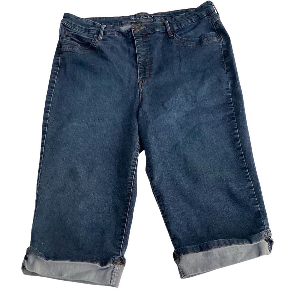 Gloria‎ Vanderbilt Women's Capri Jeans Size 18 Blue Stretch Denim